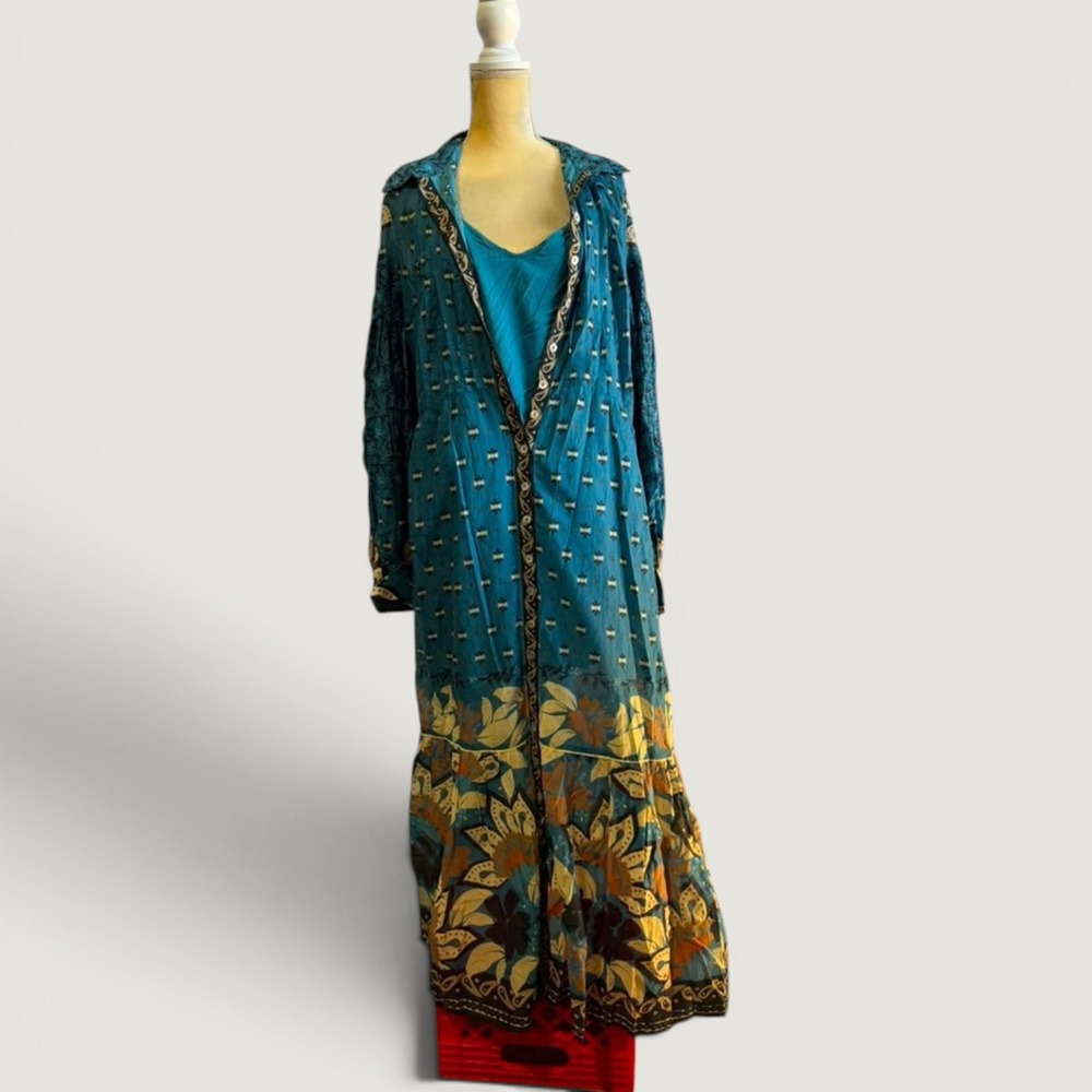 FARM Rio Teal Floral Maxi Dress - Picture 7 of 11